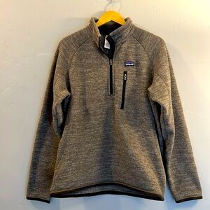 Patagonia Men’s Better Sweater 1/4 zip fleece, Size M, Brown Khaki color
